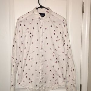 Zara Man Ice Hockey Players Mens slim fit shirt S